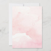 ブライダルシャワーモダンフローラピンクブライダルシャワー 招待状 (裏面)