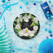 ブライダルシャワーモダンマグノリアフローラ水彩 ペーパープレート (パーティー)