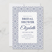 ブライダルシャワーモダンモロッコタイル 招待状 (正面)