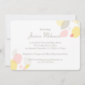 ブライダルシャワーモダン図花花びら招待状 招待状 (裏面)