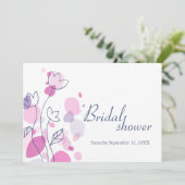 ブライダルシャワーモダン図花花びら招待状 招待状 (スタンド正面)