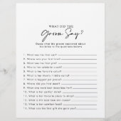 ブライダルシャワーモダン新郎は何と言った (正面)