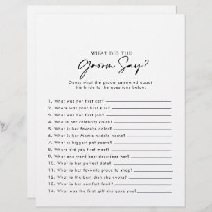 ブライダルシャワーモダン新郎は何と言った