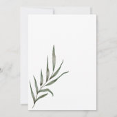 ブライダルシャワーモダン植物性ユーカリプトゥスボホ 招待状 (裏面)