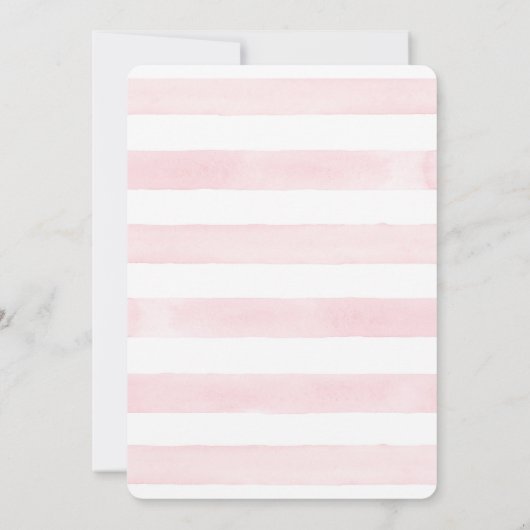 ブライダルシャワーモダン水彩フローラバラ 招待状 (裏面)