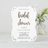 ブライダルシャワーモダン白黒のストライプ 招待状 (スタンド正面)