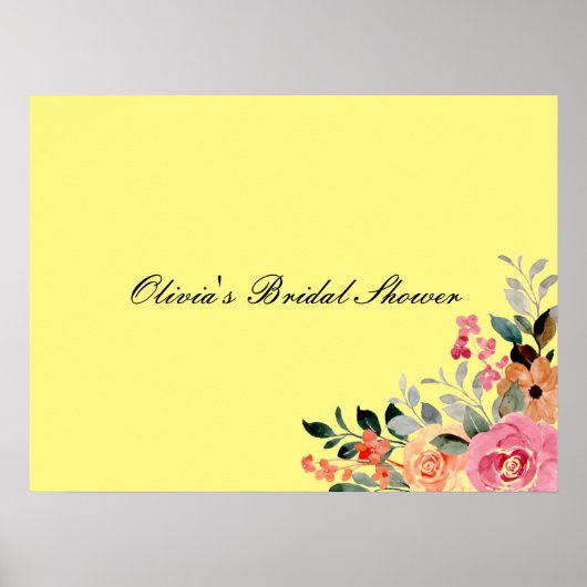 ブライダルシャワーヤード標識 ポスター (正面)