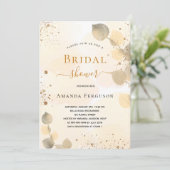 ブライダルシャワーユーカリグリッターゴールデン秋 招待状 (スタンド正面)