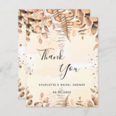 ブライダルシャワーユーカリグリッターバジェット感謝していユー (正面/裏面)