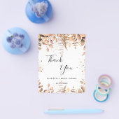 ブライダルシャワーユーカリグリッターバジェット感謝していユー チラシ (シングル)