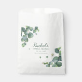 ブライダルシャワーユーカリプスグリーンカスタムリーフローラFa フェイバーバッグ (正面)