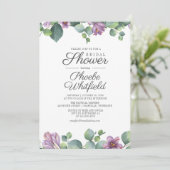 ブライダルシャワーユーカリプスグリーンリーフローラ 招待状 (スタンド正面)