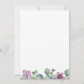 ブライダルシャワーユーカリプスグリーンリーフローラ 招待状 (裏面)