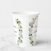ブライダルシャワーユーカリプスグリーン紙カップ 紙コップ (右)