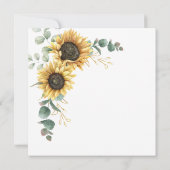 ブライダルシャワーユーカリプスサンフラワーブルンチバブリー 招待状 (裏面)