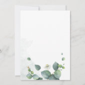 ブライダルシャワーユーカリプトゥスグリーン多肉性自然 招待状 (裏面)