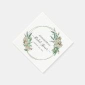 ブライダルシャワーユーカリプトゥスマグノリアグリーンリー スタンダードカクテルナプキン (角)