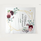 ブライダルシャワーユーカリプトゥス写真ブース背景 タペストリー (正面(横))