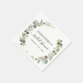 ブライダルシャワーユーカリプトゥス多肉植物 スタンダードカクテルナプキン (角)