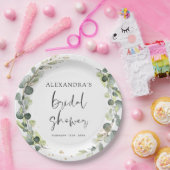 ブライダルシャワーユーカリプトゥス多肉植物 ペーパープレート (パーティー)