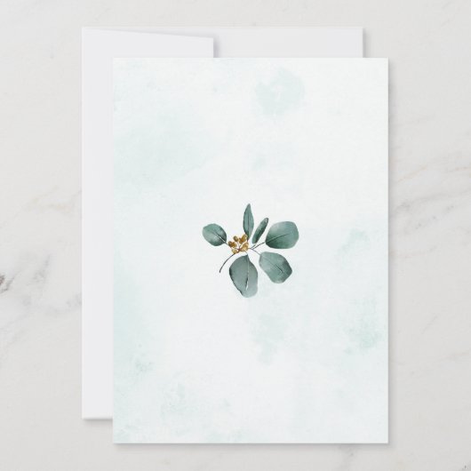 ブライダルシャワーユーカリ幾何学水彩 招待状 (裏面)