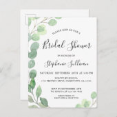 ブライダルシャワーユーカリ招待状葉書 インビテーションポストカード (正面/裏面)