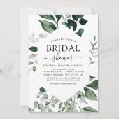 ブライダルシャワーユーカリ春グリーンリー 招待状 (正面)