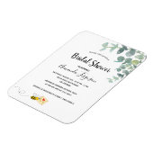 ブライダルシャワーユーカリ緑のまわりに マグネット (左側)