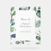 ブライダルシャワーユーカリ離れグリンクール結婚ズ アクリルサイン (正面)