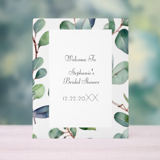 ブライダルシャワーユーカリ離れグリンクール結婚ズ アクリルサイン (ニュートラル)