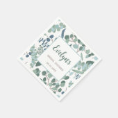 ブライダルシャワーユーカリ スタンダードカクテルナプキン (角)