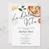 ブライダルシャワーライタリアンドルチェヴィタピザパスタ 招待状 (正面)