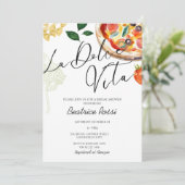 ブライダルシャワーライタリアンドルチェヴィタピザパスタ 招待状 (スタンド正面)
