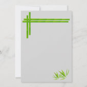 ブライダルシャワーラッキーバンブーオーバーシルバーグレー 招待状 (裏面)