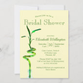 ブライダルシャワーラッキーバンブーオーバーパステルイエロー 招待状 (正面)