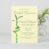 ブライダルシャワーラッキーバンブーオーバーパステルイエロー 招待状 (スタンド正面)