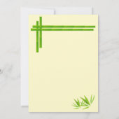 ブライダルシャワーラッキーバンブーオーバーパステルイエロー 招待状 (裏面)