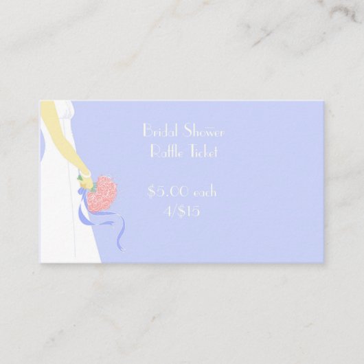 ブライダルシャワーラッフルチケットエンクロージャカード エンクロージャーカード (正面)