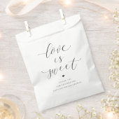 ブライダルシャワーラブズスウィートエレガントハート フェイバーバッグ (クリップ留めされた状態)