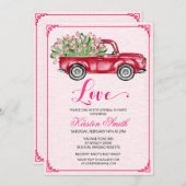 ブライダルシャワーラブフローラトラック招待状 招待状 (正面/裏面)