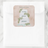 ブライダルシャワーラベル結婚のケーキお願い スクエアシール (バッグ)