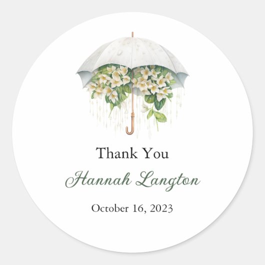 ブライダルシャワーラベル、 クラシックな丸型の花嫁-to-be ラベル (正面)