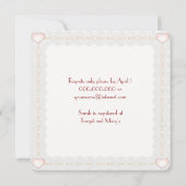 ブライダルシャワーラベル 招待状 (裏面)