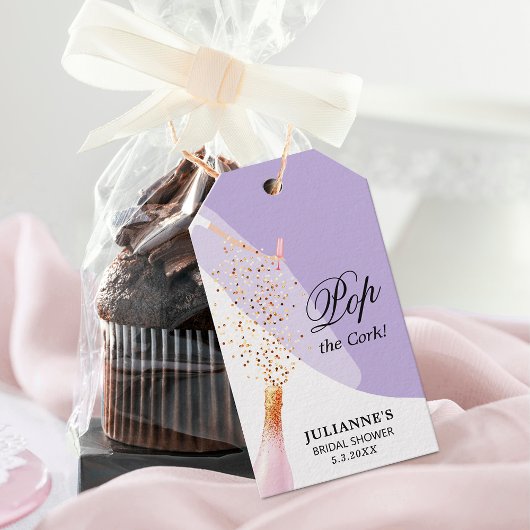 ブライダルシャワーラベンダーの好意 ギフトタグ