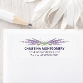 ブライダルシャワーラベンダーフラワーハーブ束カスタム束 ラベル