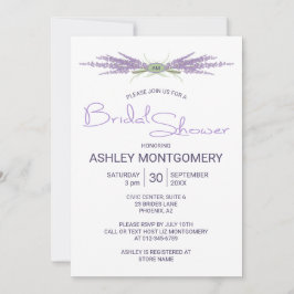 ブライダルシャワーラベンダーフラワーバンドル 招待状