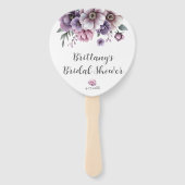 ブライダルシャワーラベンダー&グリーンフローラ ハンドファン (裏面)