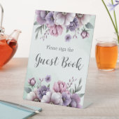 ブライダルシャワーラベンダー&グリーンフローラ 台座サイン (インサイチュ)