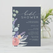 ブライダルシャワーラベンダー&ユーカリプトゥスウォーターカラー 招待状 (スタンド正面)