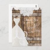 ブライダルシャワーランチョンウ素朴ッドアンドレース ポストカード (正面/裏面)